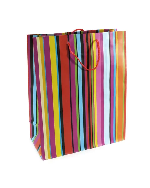 Paper Bag Gifts Purchases White Background — Stock Photo, Image