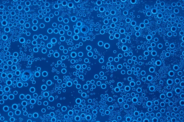 Hintergrund Der Blasen Von Sprudelndem Wasser Blauen Licht — Stockfoto