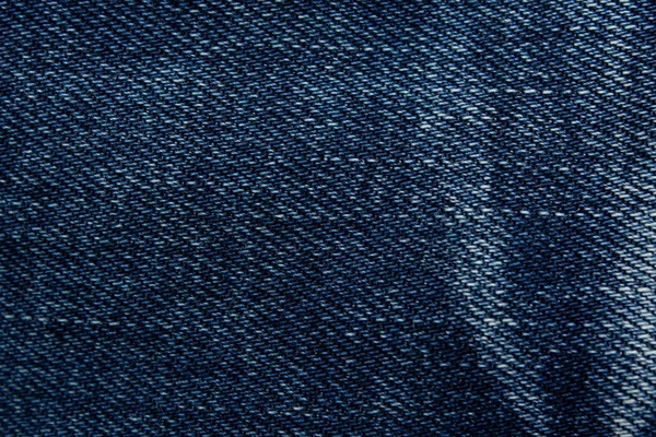 Modrá Džínová Textura Odřeným Zblízka Látkové Pozadí — Stock fotografie