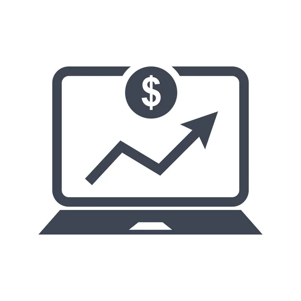 Informe Marketing Icono Gráfico Vectorial — Vector de stock