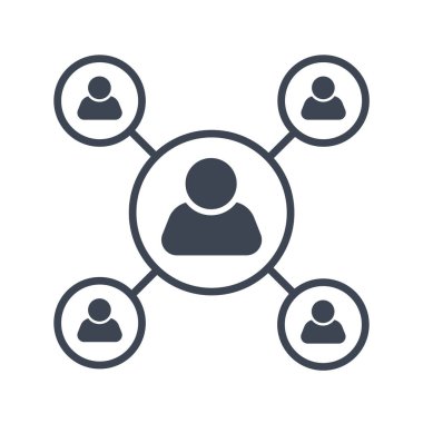 Bağlı pazarlama simgesi, vektör grafikleri