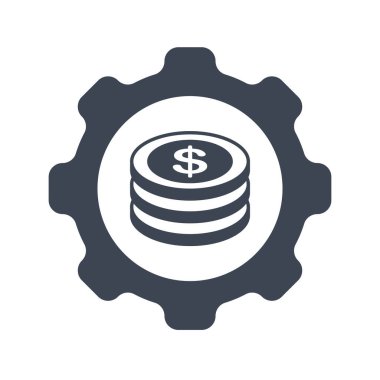 Para birimi yönetim simgesi vektör grafiği