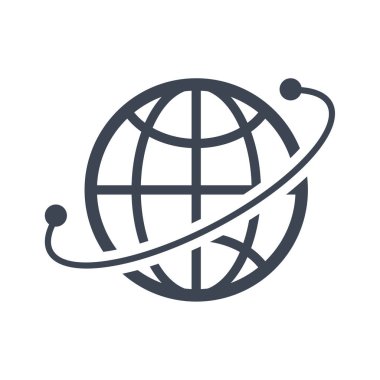 Küresel iletişim simgesi. vektör grafikleri