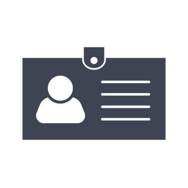 Kimlik kartı simgesi, vektör grafikleri