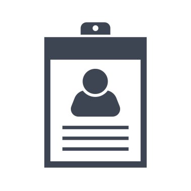 Kimlik kartı simgesi, vektör grafikleri