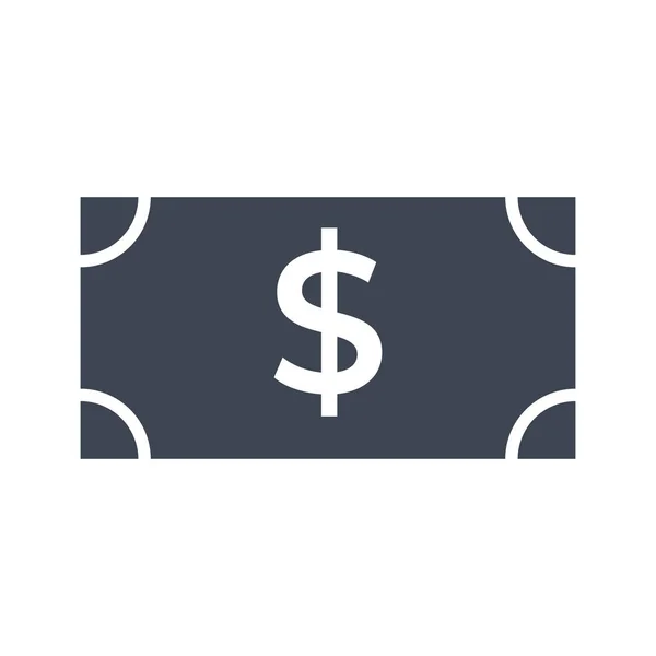 Dinheiro Dinheiro Ícone Gráficos Vetoriais — Vetor de Stock