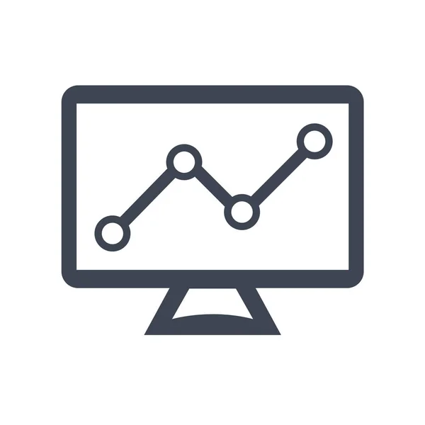 Icono Informe Marketing Online Gráficos Vectoriales — Vector de stock