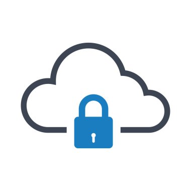 Bulut güvenlik simgesi vektör grafiği