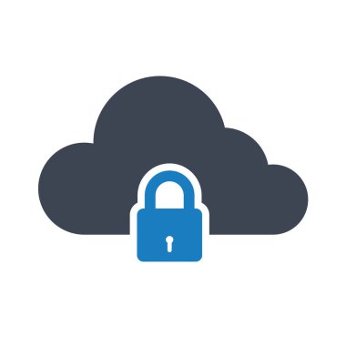 Bulut güvenlik simgesi vektör grafiği