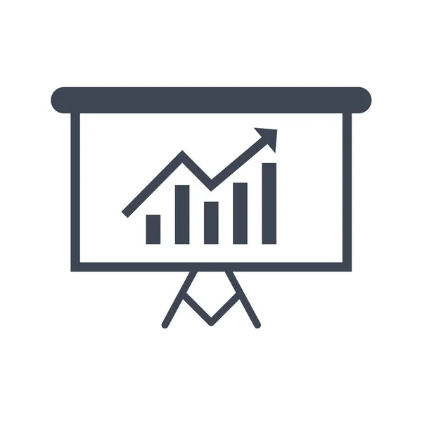 Presentación Datos Icono Vector Gráfico — Vector de stock