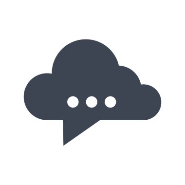 Bulut konuşan simge vektör grafiği