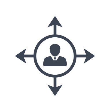 Karar verme, yön, seçim simgesi