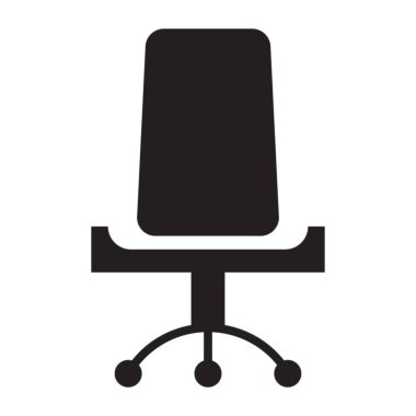 Ofis koltuğu ikon vektör grafiği