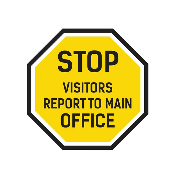 Parar Visitantes Apresentam Escritório Principal — Vetor de Stock