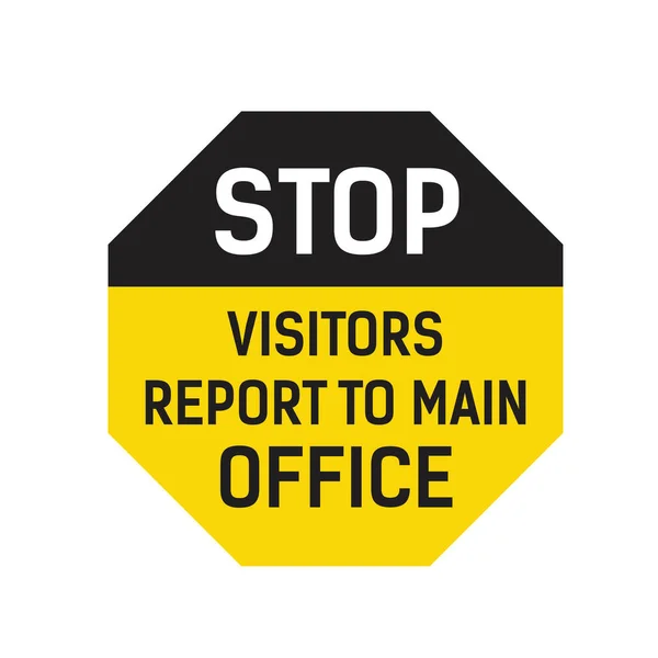 Detente Los Visitantes Repórtense Oficina Principal — Vector de stock