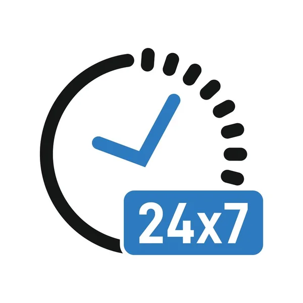 24小时服务 24小时服务 24小时服务 符号矢量图形 — 图库矢量图片