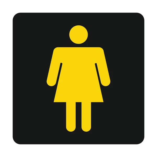 Sinal Banheiro Feminino Vetor Gráfico —  Vetores de Stock