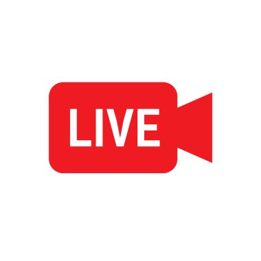 Canlı ikon vektör grafiği, canlı işaret, Kamera, canlı, video simgesi