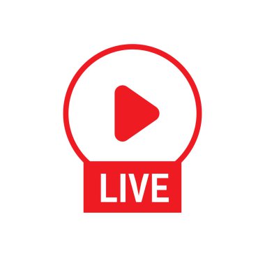 Canlı ikon vektör grafiği, canlı işaret, Kamera, canlı, video simgesi