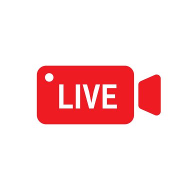 Canlı ikon vektör grafiği, canlı işaret, Kamera, canlı, video simgesi