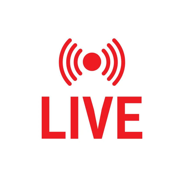 Live Icon Vector Graphics Live Sign Camera Live Video Icon — стоковий вектор