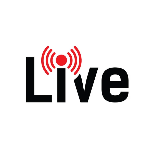 Live Icon Vector Graphics Live Sign Camera Live Video Icon — стоковий вектор