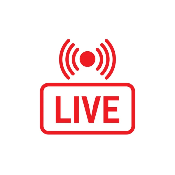 Live Icon Vector Graphics Live Sign Camera Live Video Icon — стоковий вектор