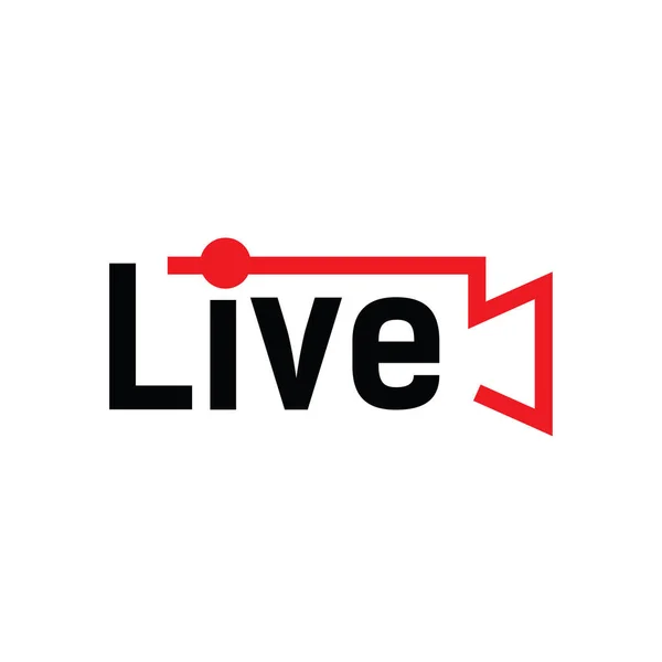 Live Icon Vector Graphics Live Sign Camera Live Video Icon — стоковий вектор