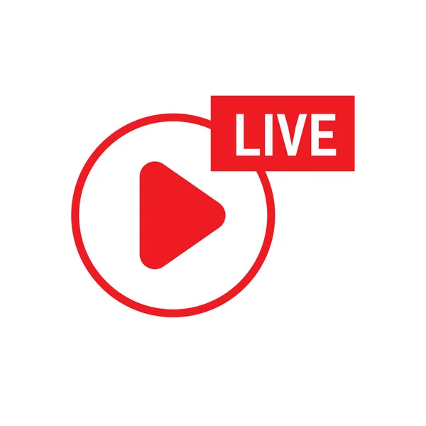 Ζωντανό Εικονίδιο Διανυσματικό Γραφικό Ζωντανό Σημάδι Κάμερα Live Εικονίδιο Βίντεο — Διανυσματικό Αρχείο