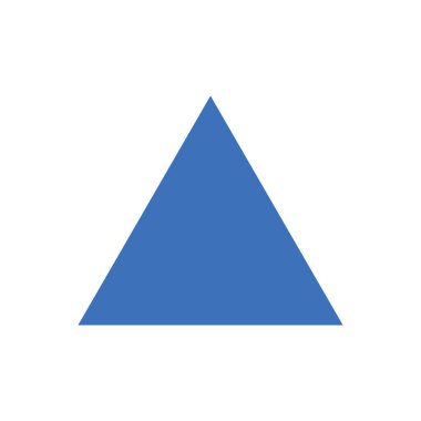 Üçgen yukarı ok veya piramit çizgi sanat vektörü simgesi