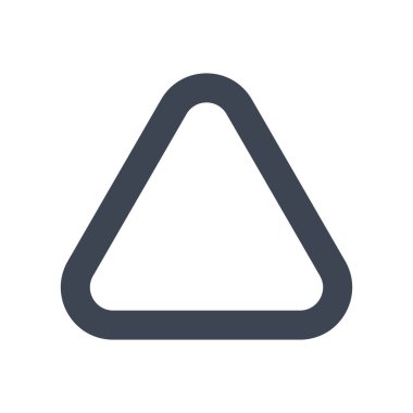 Üçgen yukarı ok veya piramit çizgi sanat vektörü simgesi