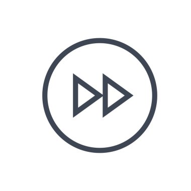 Hızlı İleri Düğme Simgesi Vektör Grafiği