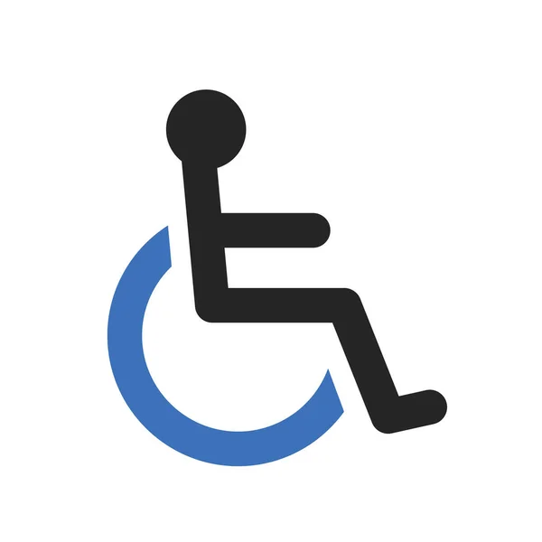 Disabili Handicap Icona Grafica Vettoriale — Vettoriale Stock