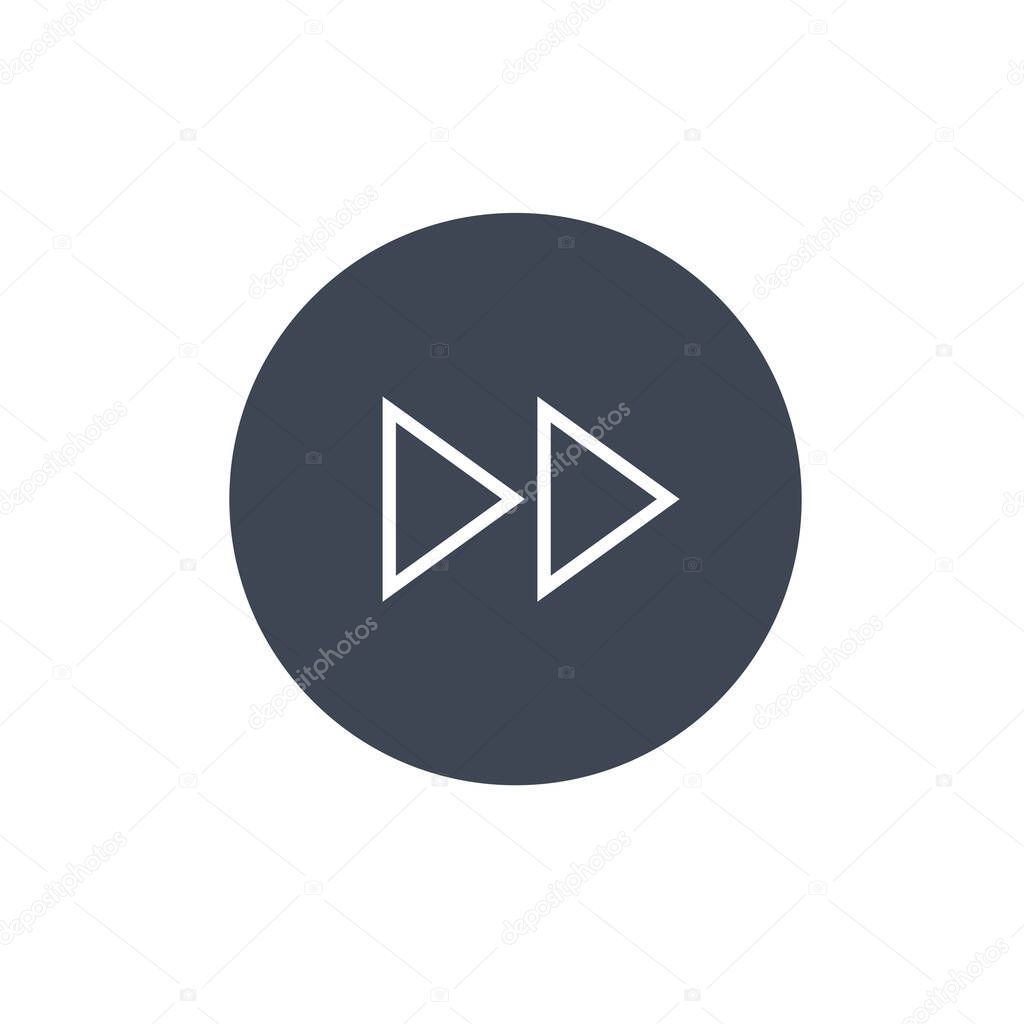 Fast Forward Button Icon Vector Graphic