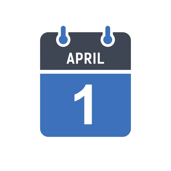 April Kalender Datum Pictogram Evenement Datum Pictogram Kalender Datum Pictogram — Stockvector