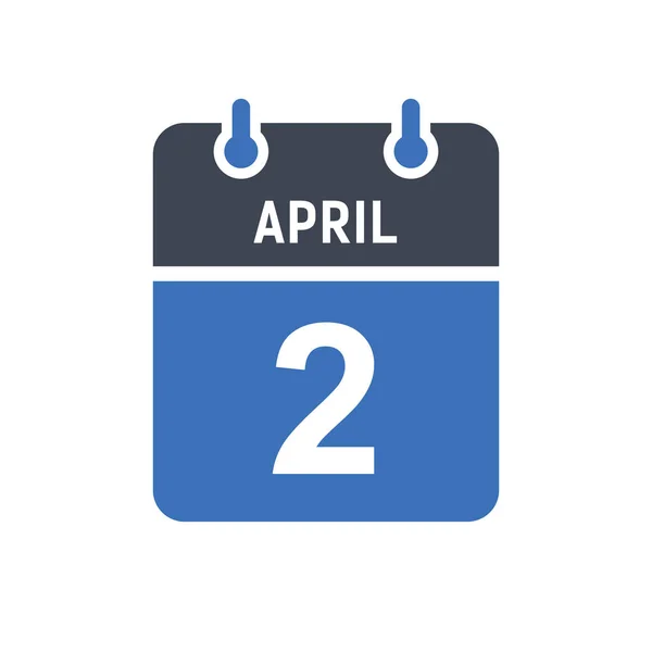 April Kalender Datum Pictogram Evenement Datum Pictogram Kalender Datum Pictogram — Stockvector