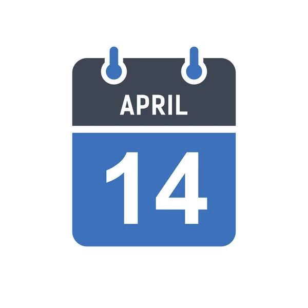 April Calendar Date Icon Event Date Icon Calendar Date Icon — Stock Vector