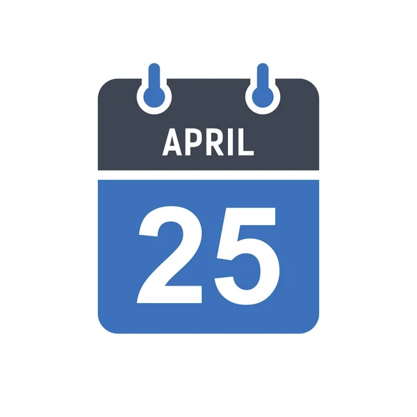 April Kalender Datum Pictogram Evenement Datum Pictogram Kalender Datum Pictogram — Stockvector