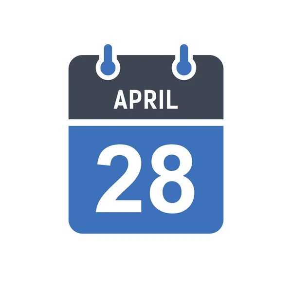 April Kalender Datum Pictogram Evenement Datum Pictogram Kalender Datum Pictogram — Stockvector