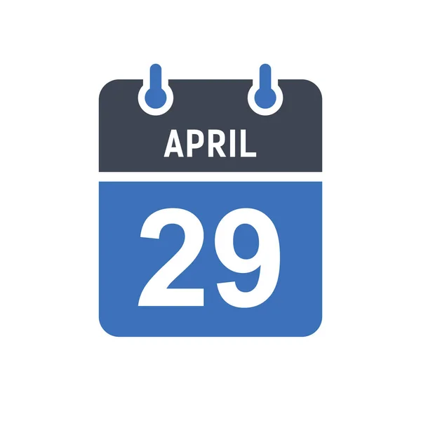 April Kalender Datum Pictogram Evenement Datum Pictogram Kalender Datum Pictogram — Stockvector