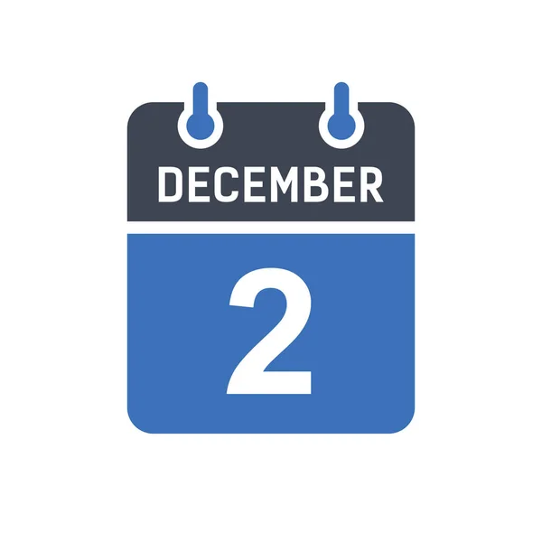 Δεκεμβρίου Ημερολόγιο Ημερομηνία Εικόνα Ημερομηνία Γεγονότα Ημερολόγιο Ημερομηνία Εικονίδιο Σχεδιασμός — Διανυσματικό Αρχείο