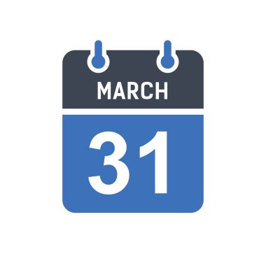 31 Mart Takvim Tarihi Simgesi, Olay Tarihi Simgesi, Takvim Tarihi, Simge Tasarım Vektörü Grafiği