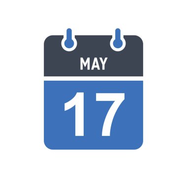 17 Mayıs Takvim Tarihi Simgesi, Olay Tarihi Simgesi, Takvim Tarihi, Simge Tasarım Vektörü Grafiği