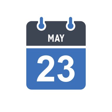 23 Mayıs Takvim Tarihi Simgesi, Olay Tarihi Simgesi, Takvim Tarihi, Simge Tasarım Vektörü Grafiği