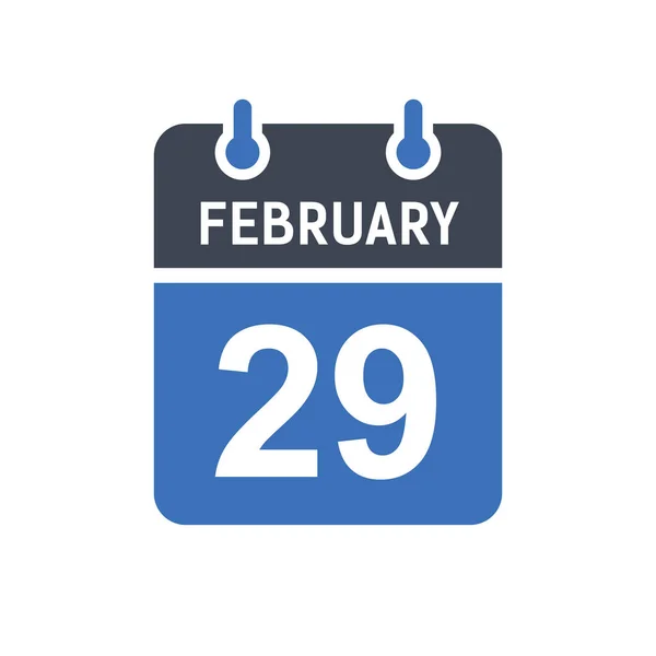 Febrero Fecha Del Calendario Icono Icono Fecha Evento Fecha Del — Archivo Imágenes Vectoriales