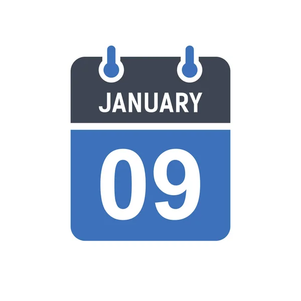 Enero Calendario Fecha Icono Evento Fecha Icono Calendario Fecha Icono — Archivo Imágenes Vectoriales
