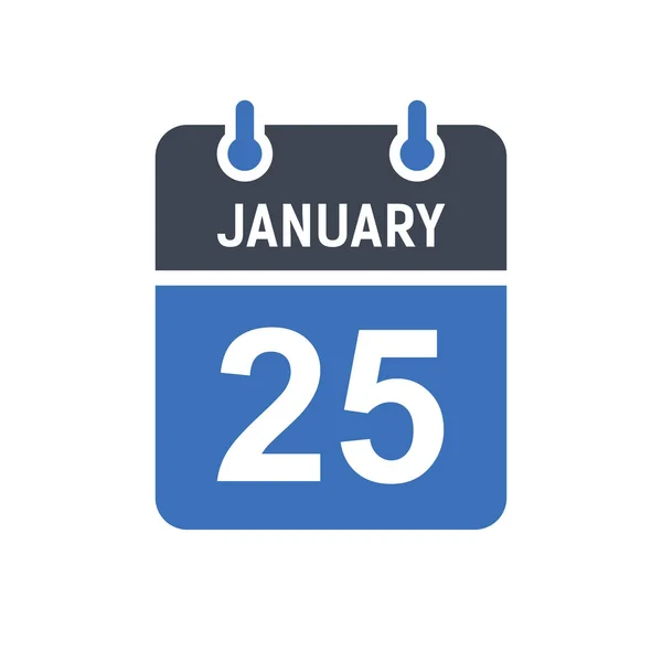 Ιανουαρίου Ημερολόγιο Ημερομηνία Εικόνα Ημερομηνία Γεγονότα Ημερολόγιο Ημερομηνία Εικονίδιο Σχεδιασμός — Διανυσματικό Αρχείο