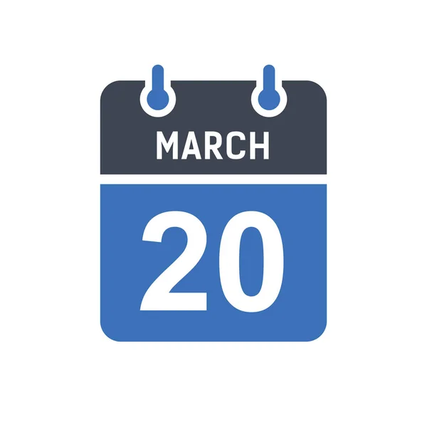 March Calendar Date Icon Event Date Icon Calendar Date Icon — Stock Vector