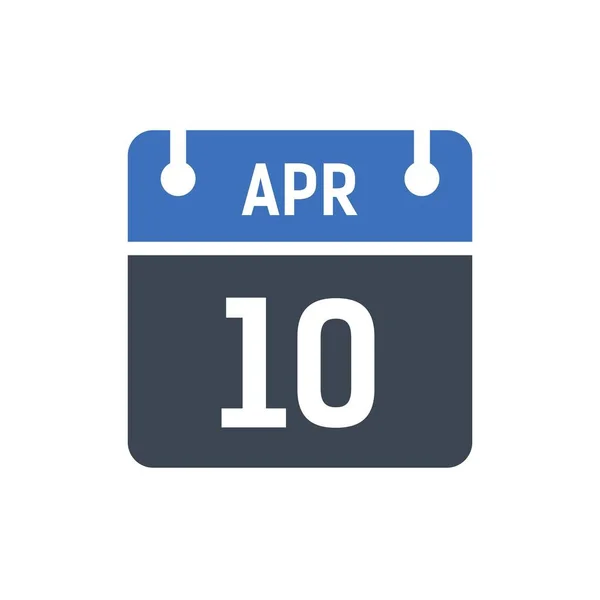 Abril Ícone Data Calendário Ilustração Vetorial Estilo Plano Data Dia —  Vetores de Stock