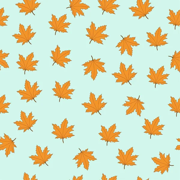 Feuilles Érable Motif Sans Couture Arrière Plan Design Automne Illustration — Image vectorielle